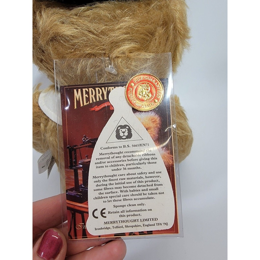 Vintage Merrythought Tide-Rider BL15GD 15" Mohair Titanic Rescue Bear w Whistle - Picture 9 of 10
